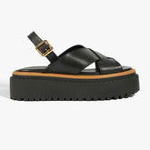 PAPETE PRETA COURO SOLA ALTA S 22491 0001 0001 SCHUTZ